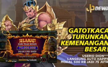 GATOTKACA TURUNKAN KEMENANGAN BESAR! USERID DION**** MODAL 500RB JADI 75 JUTA